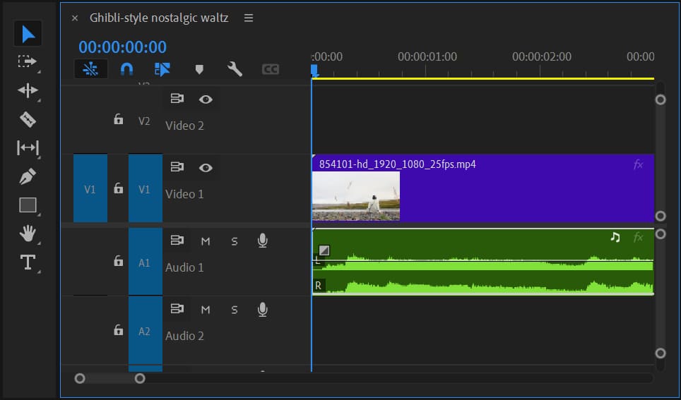 add music in Premiere Pro
