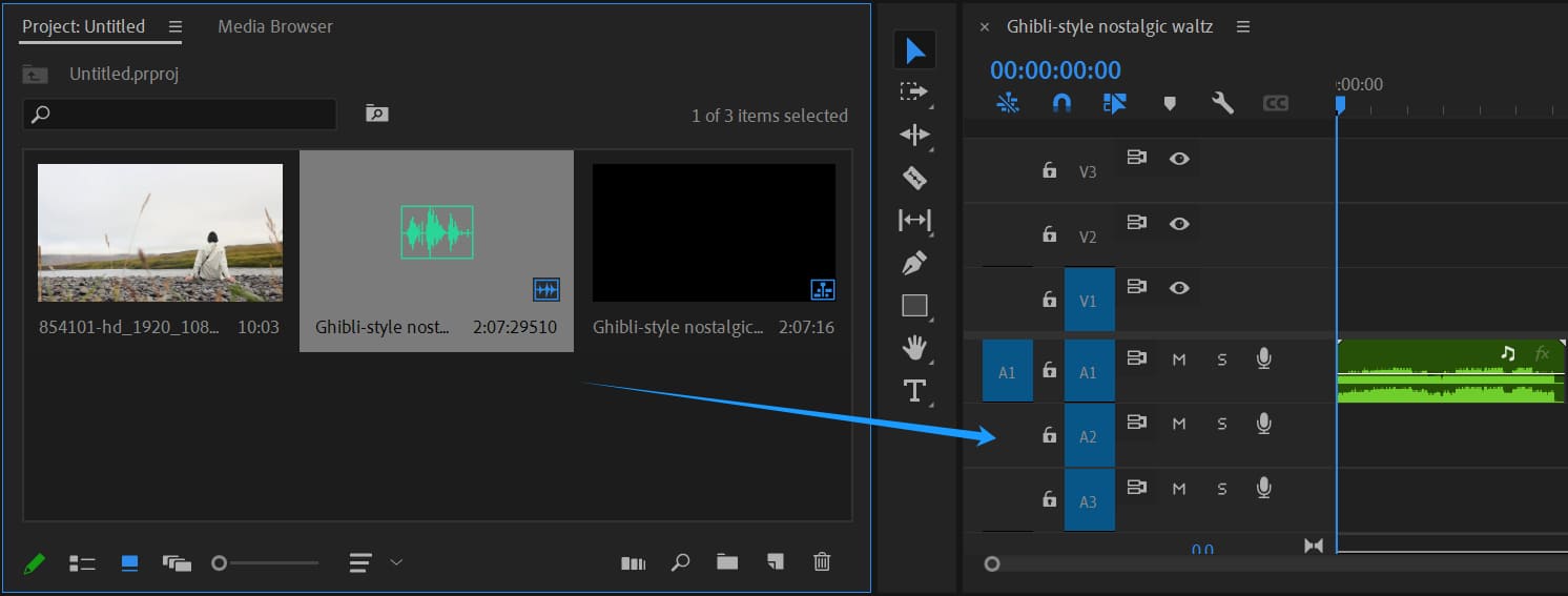 add music to Premiere Pro