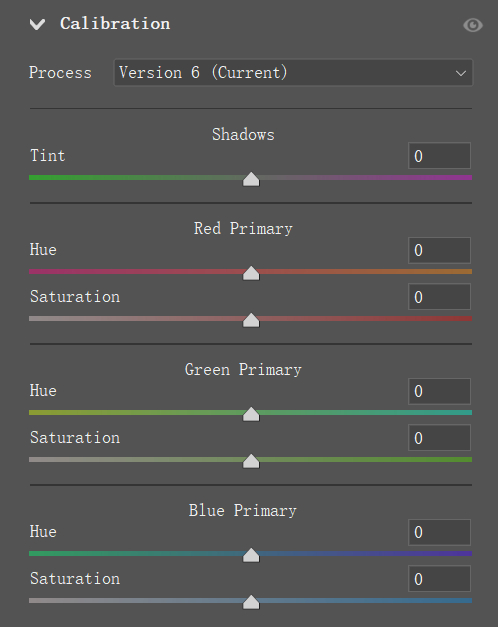calibration panel
