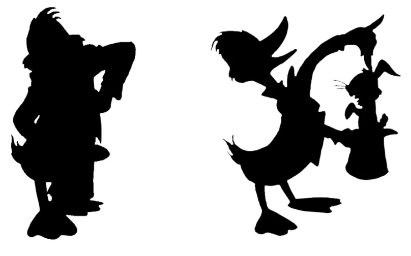 character silhouettes design