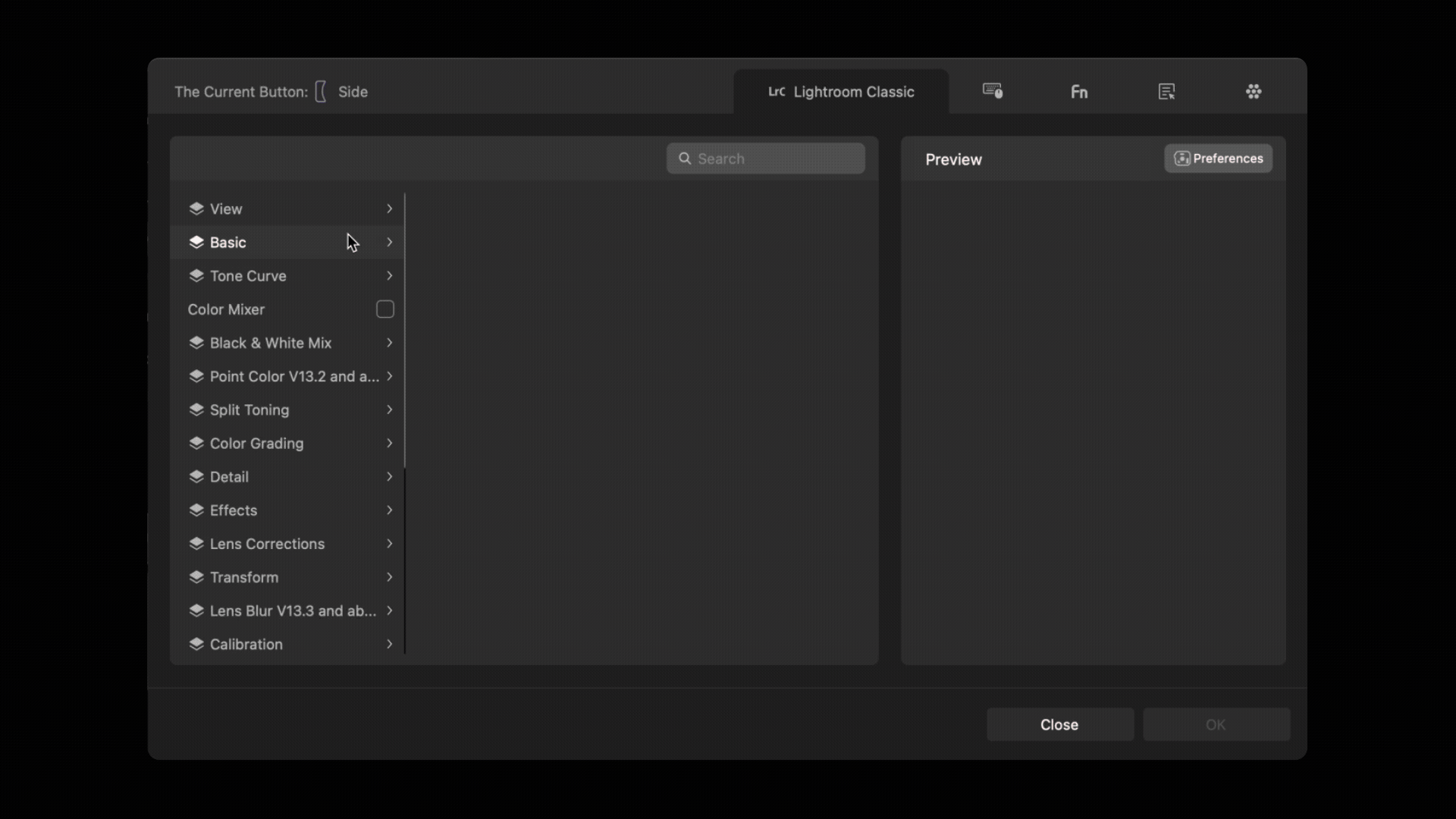 customize TourBox dynamic panel