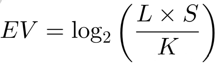 exposure value formula