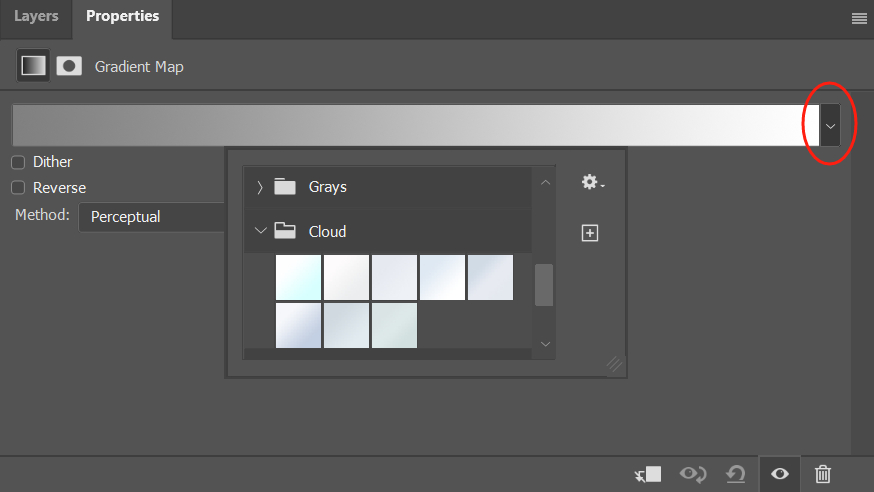 gradient map