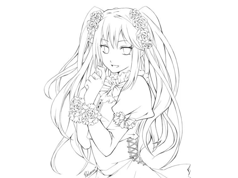 hair line drawing