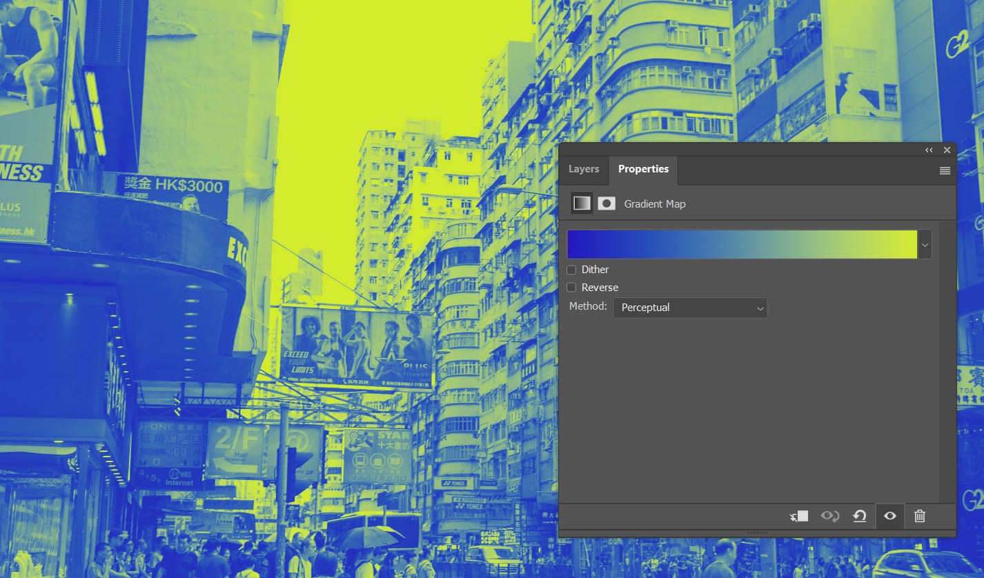 how to apply gradient map in photoshop