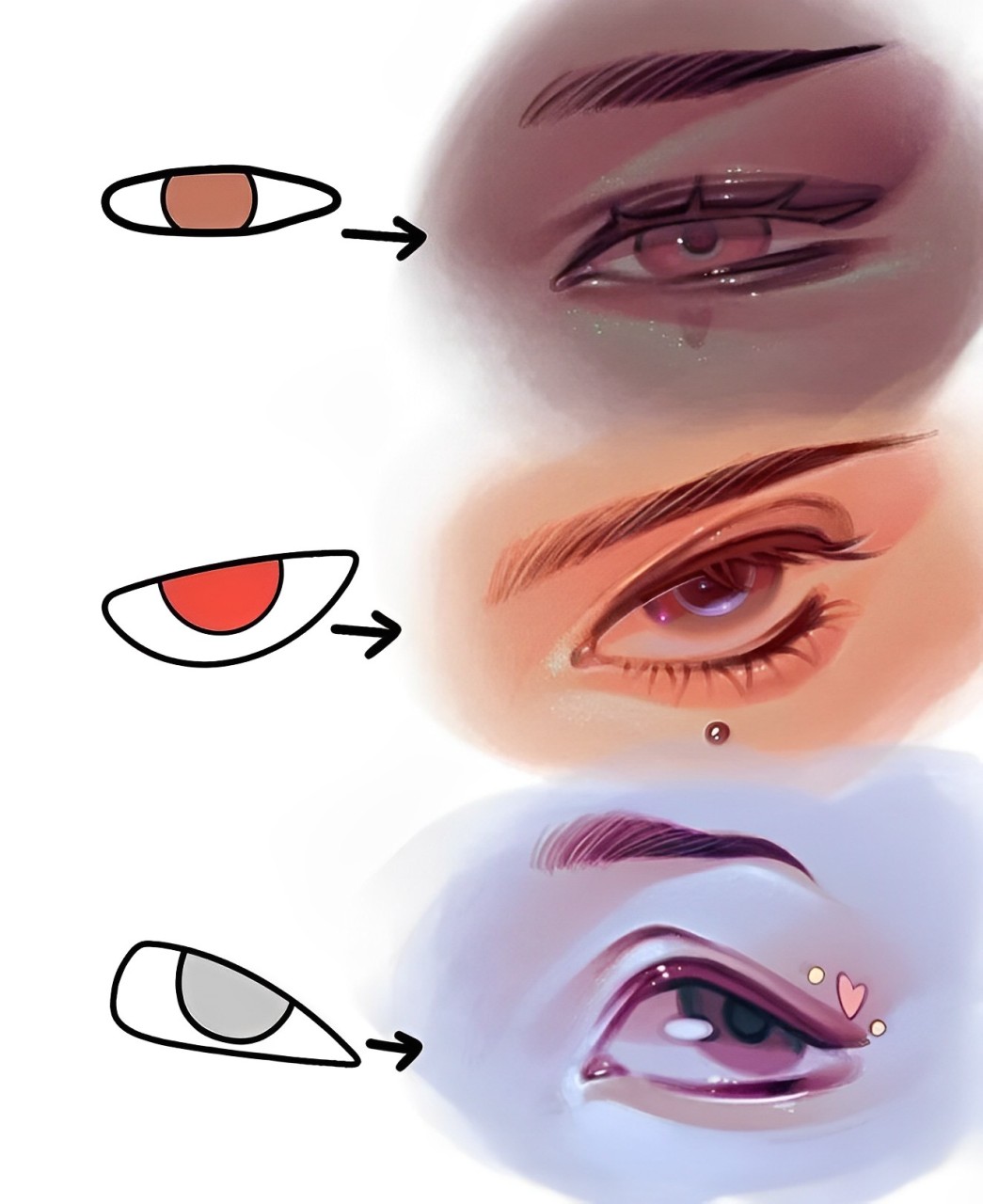 how to draw eye shape