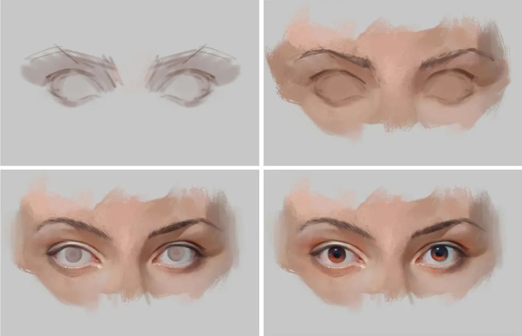 how to draw eyes volume