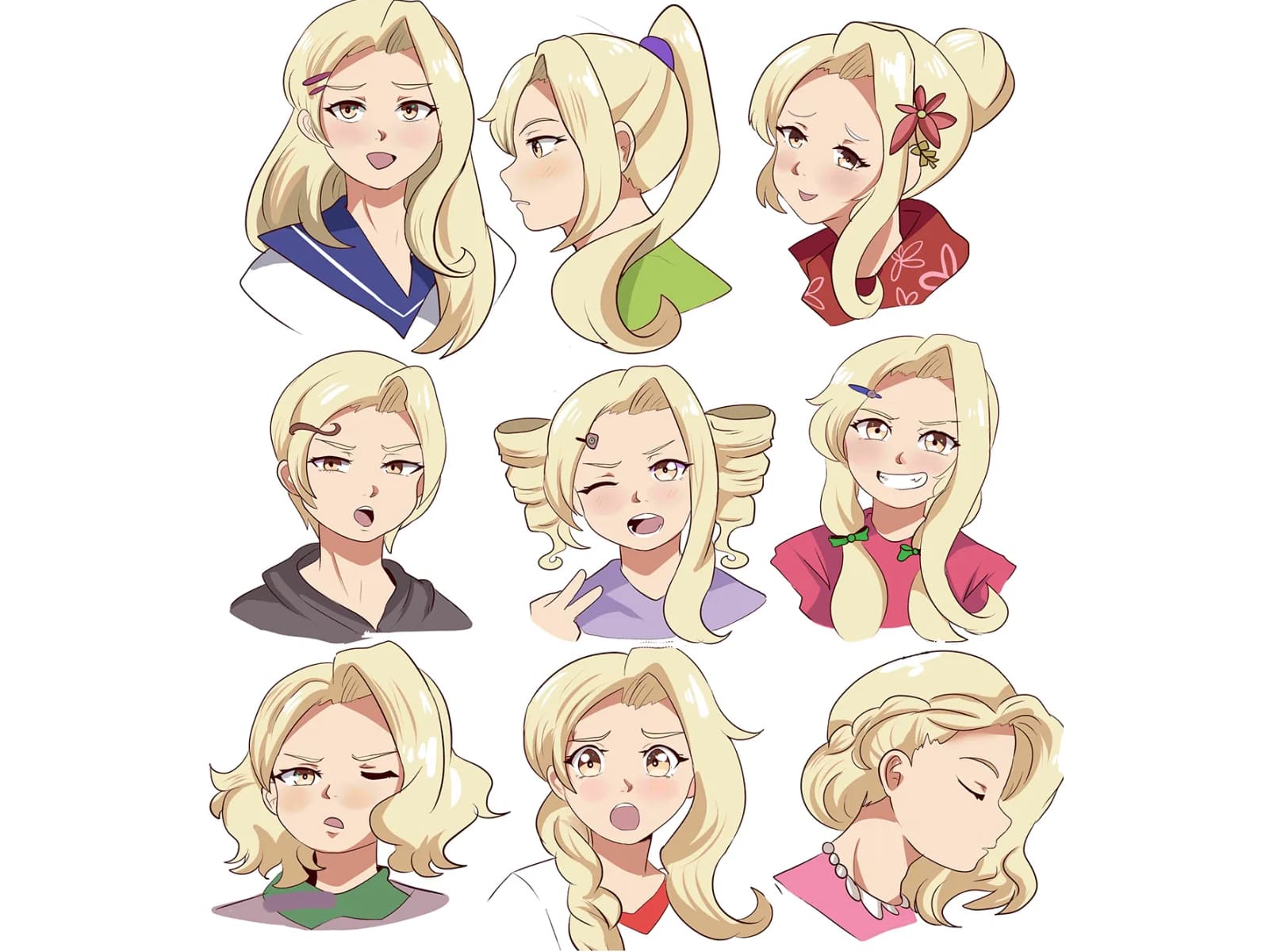 how to draw hair shape