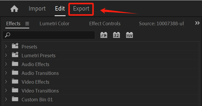 how to export in Premiere Pro