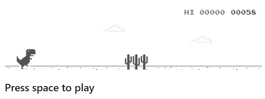 how to play Chrome dinosaur game