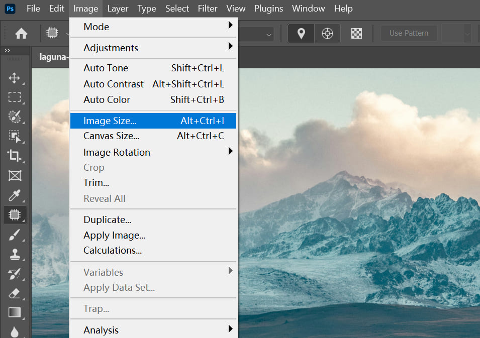 image size in Photoshop
