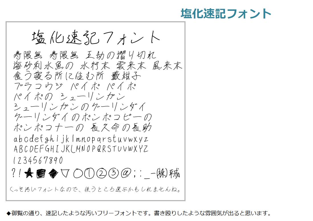 塩化速記