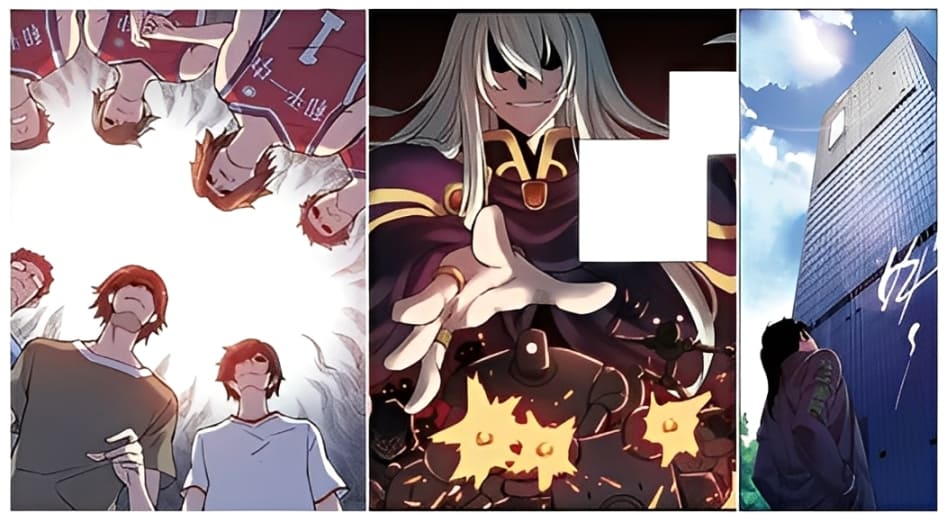 low angle in comic storyboard panel