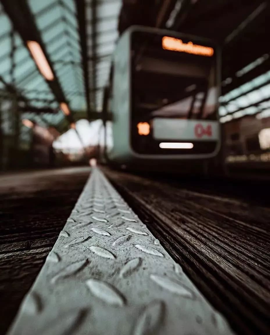 low angle shot leading line