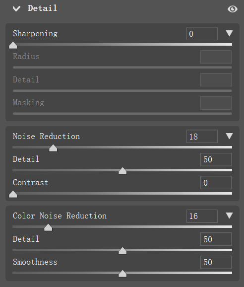 noise reduction in Camera Raw