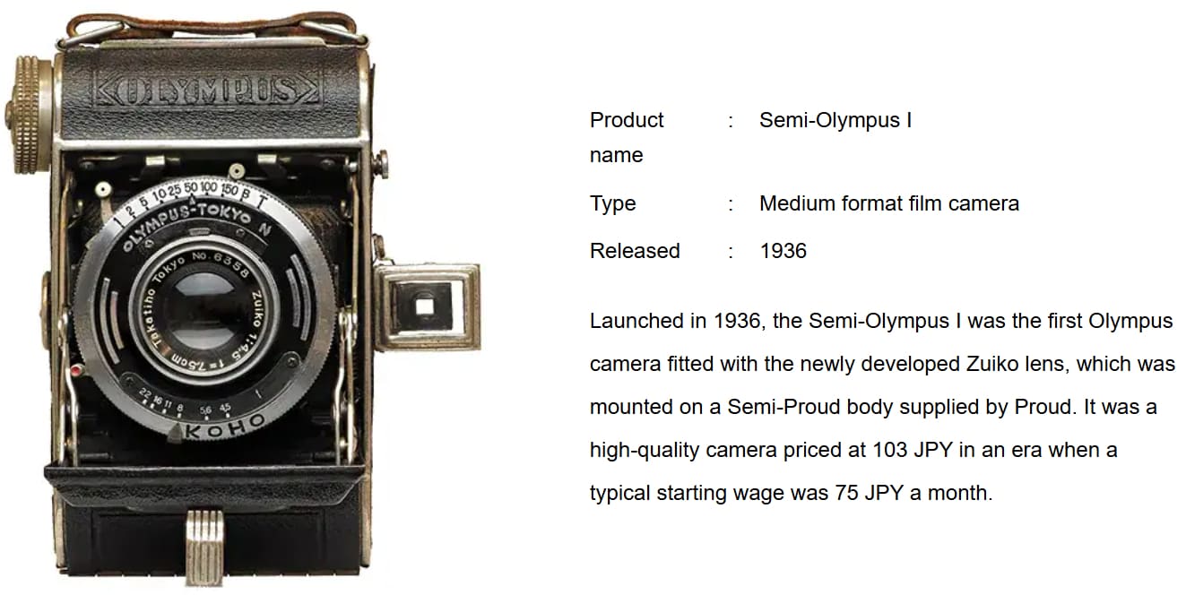 Olympus first camera