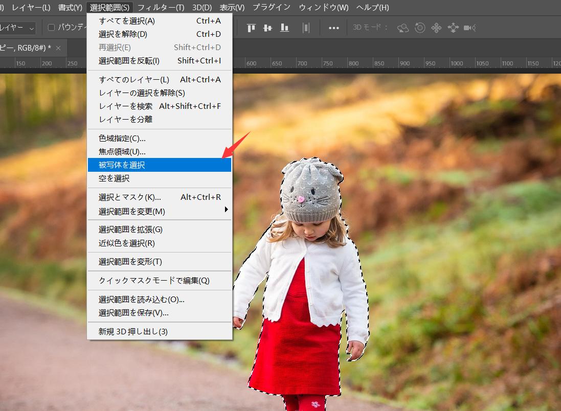 被写体を選択