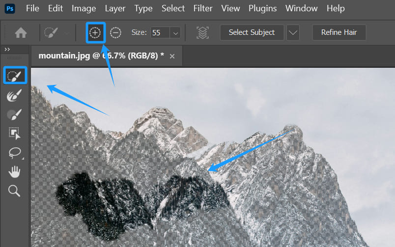 photoshop quick selection tool