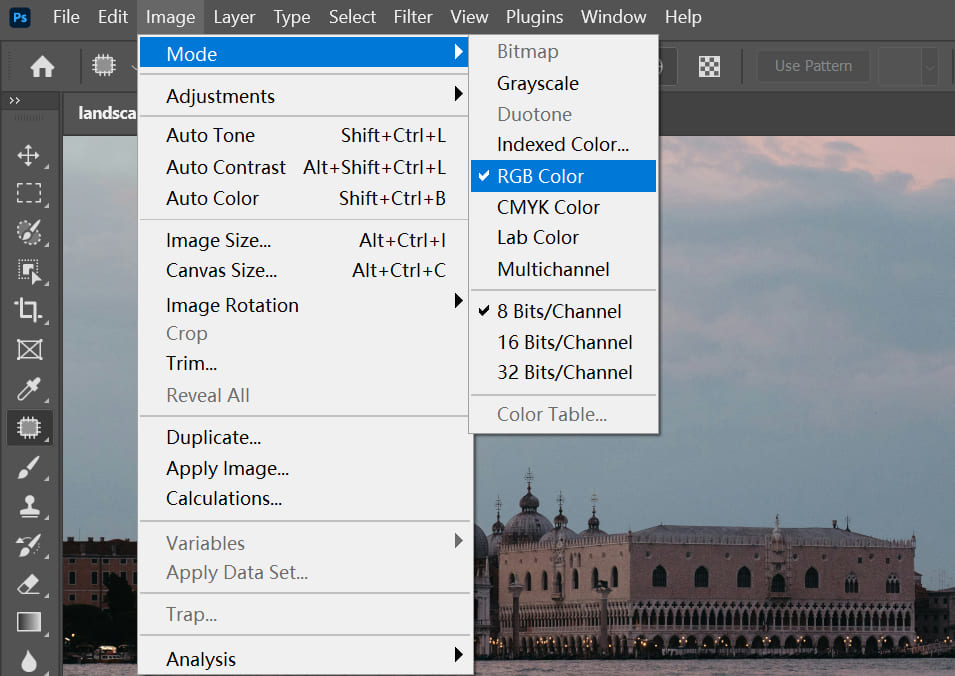 Photoshop rgb color mode