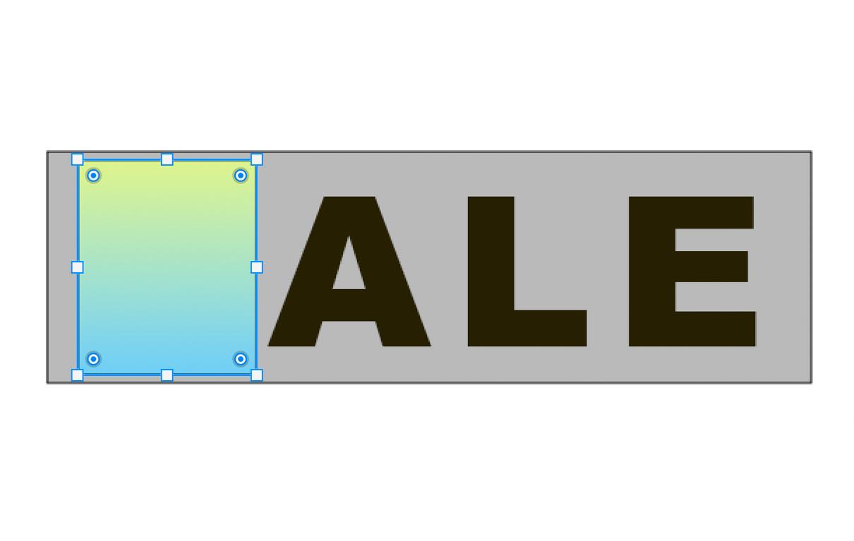 1文字を長方形で覆う