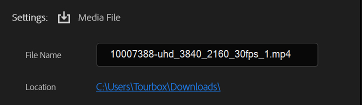 Premiere Pro render name and location