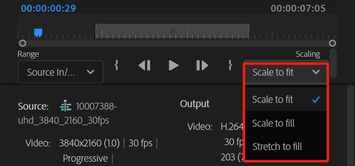 premiere pro render scaling setting