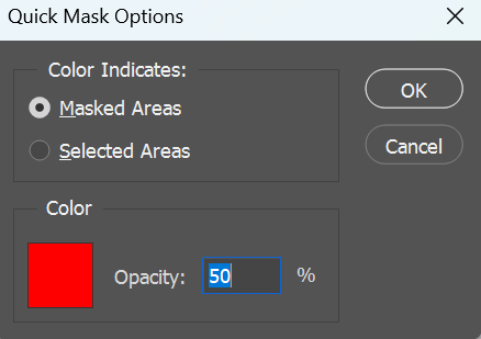 quick mask options