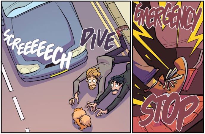 sound effects in comic storyboard panel
