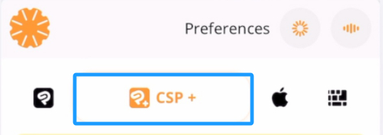 where is csp plus in tourbox console