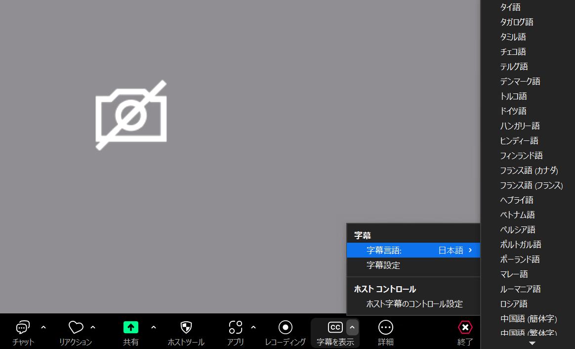字幕言語