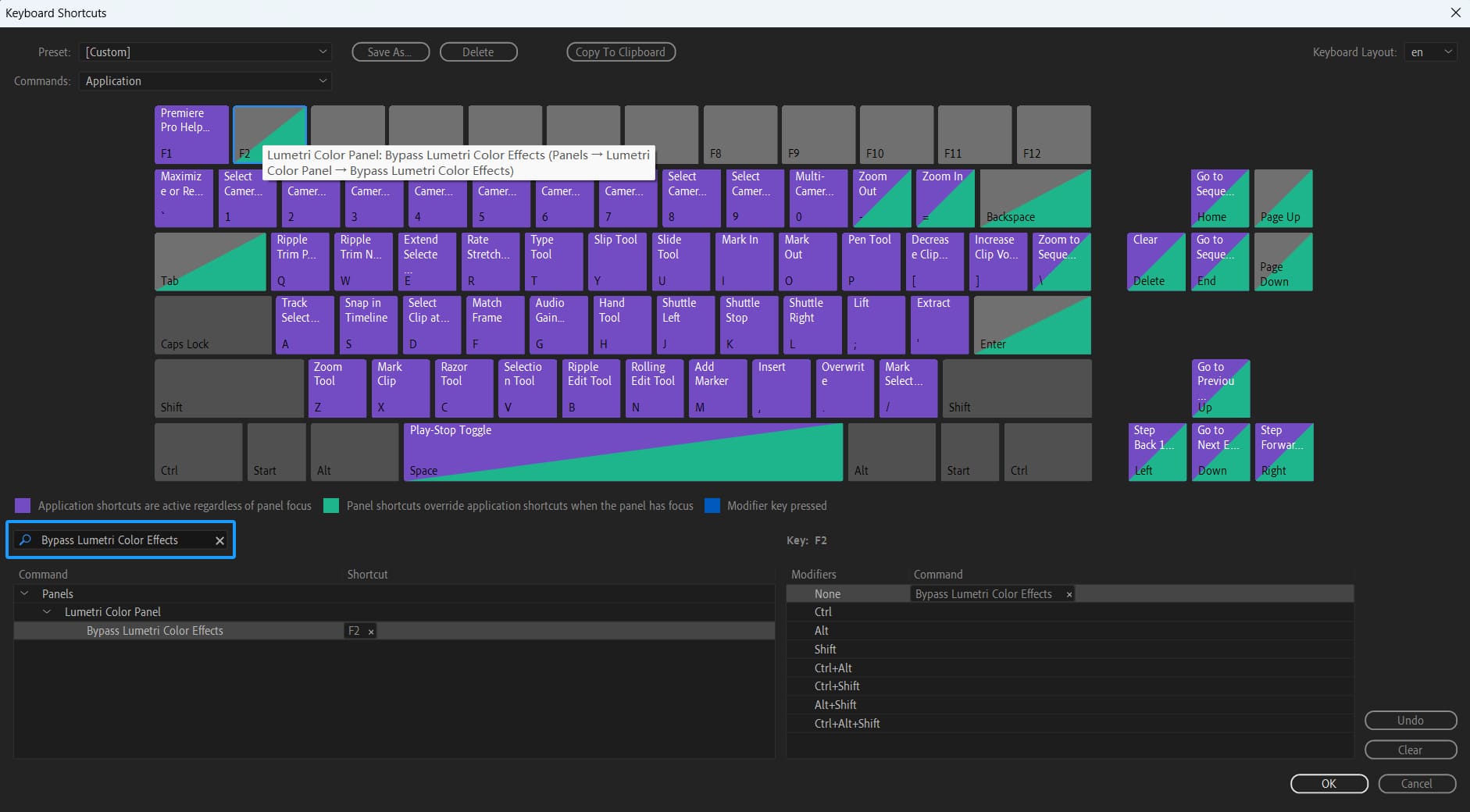 Bypass Lumetri Color Effects in Premiere Pro